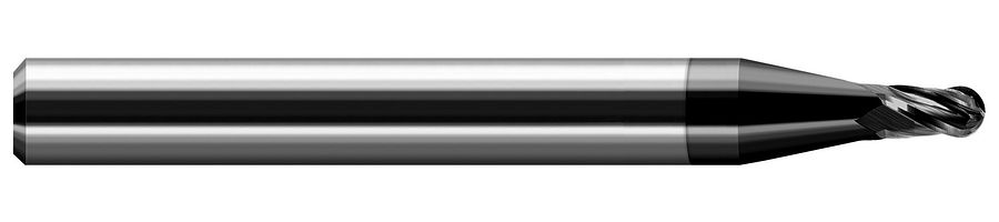 Picture of Harvey Tool 24640-C4 .040 Ball CarbideStub EM, 4 FL, Diamond End Mill Standard Flute Standard Helix Carbide Diamond Single End Ball NoseBall